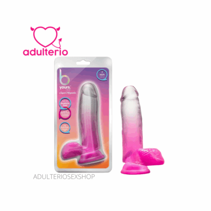 B YOURS SUGAR MAGNOLIA – 7 INCH DILDO – FUCHSIA