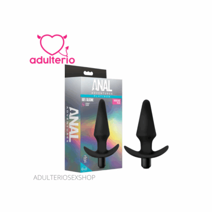 ANAL ADVENTURES PLATINUM – SILICONE VIBRATING PLUG – BLACK