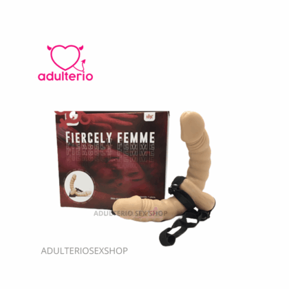 Fiercely Femme Dildo Doble con Arnés Ajustable para Parejas