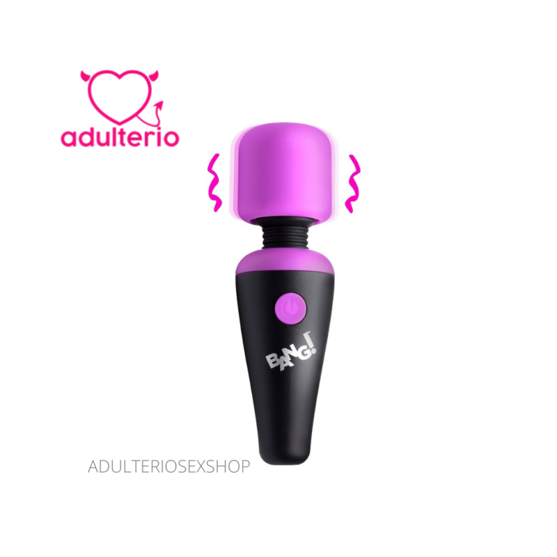 BANG! 10X Ultra Powerful Silicone Mini Wand - Purple - Imagen 2