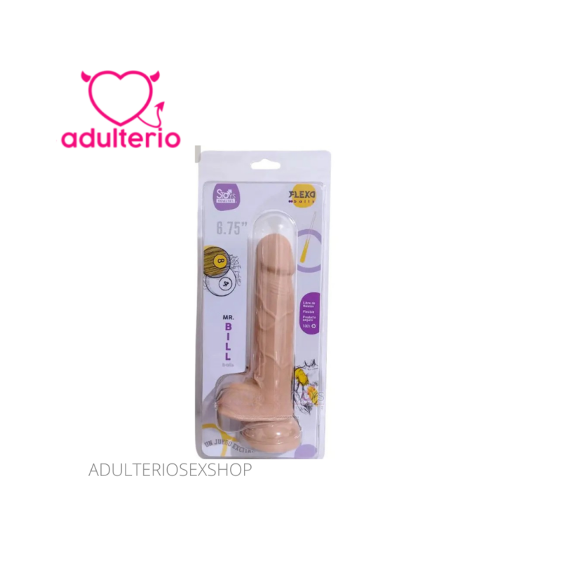 FLEXO BALLS – 6.75” DILDO CON VERTEBRA – MR. BILL