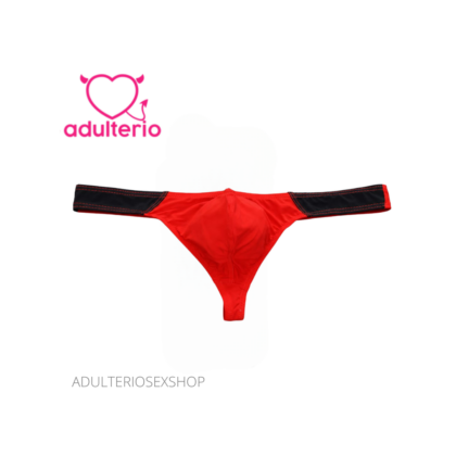 Tanga para Hombre de Fibra Sedosa | Transpirable, Talla S, Rojo