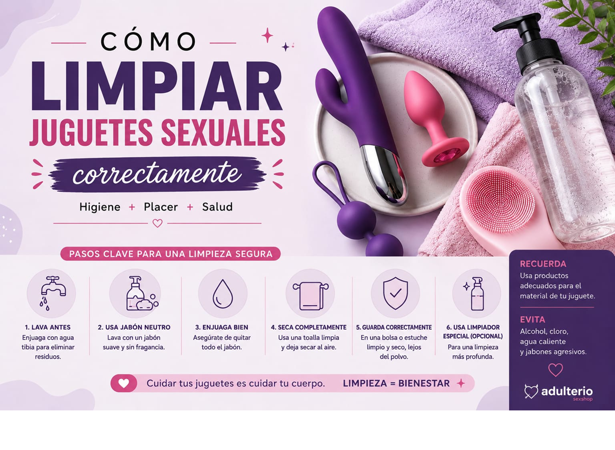 Cómo limpiar juguetes sexuales correctamente: guía completa de higiene y cuidado