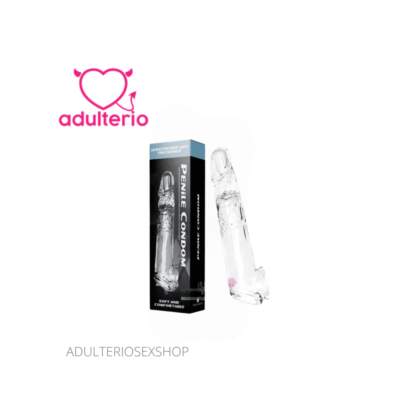 Funda Extensora de Pene 6.5" Transparente | Extensor Reutilizable