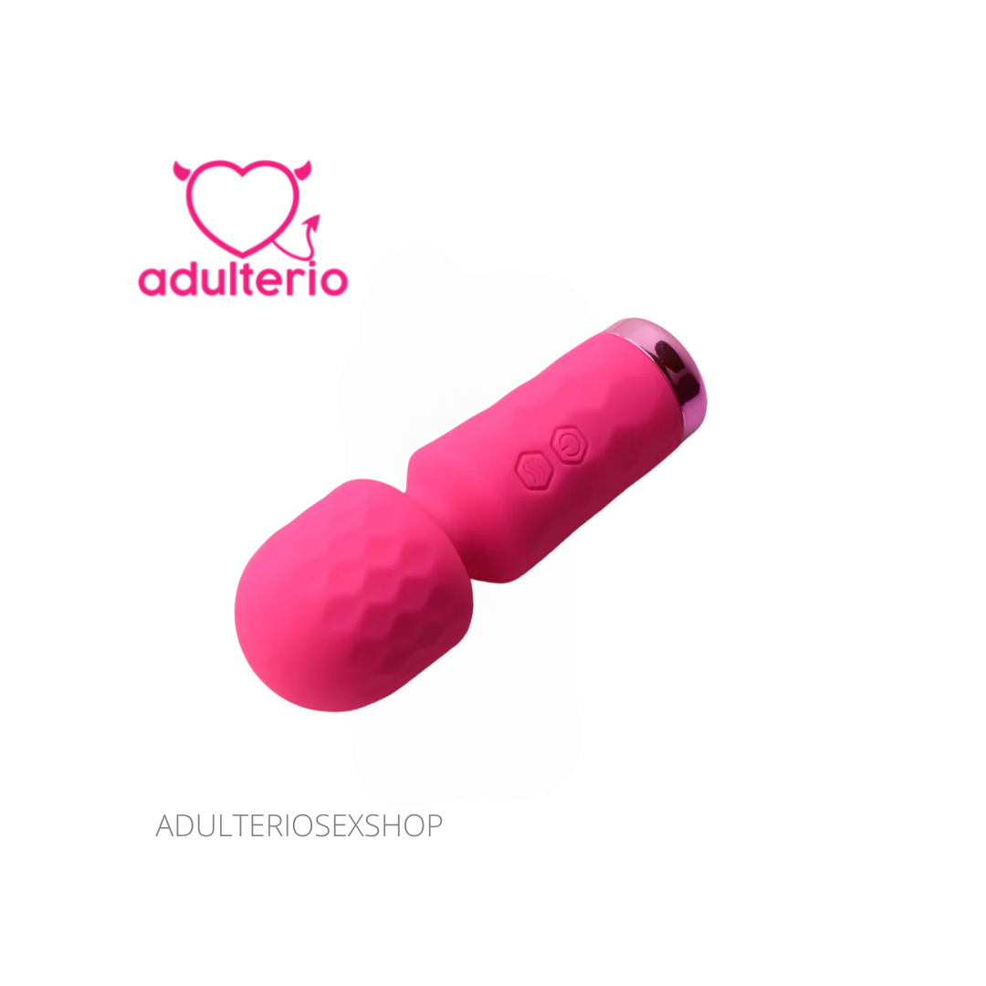 BG 10X Mini Silicone Wand Pink | Mini Vibrador Recargable - Imagen 2