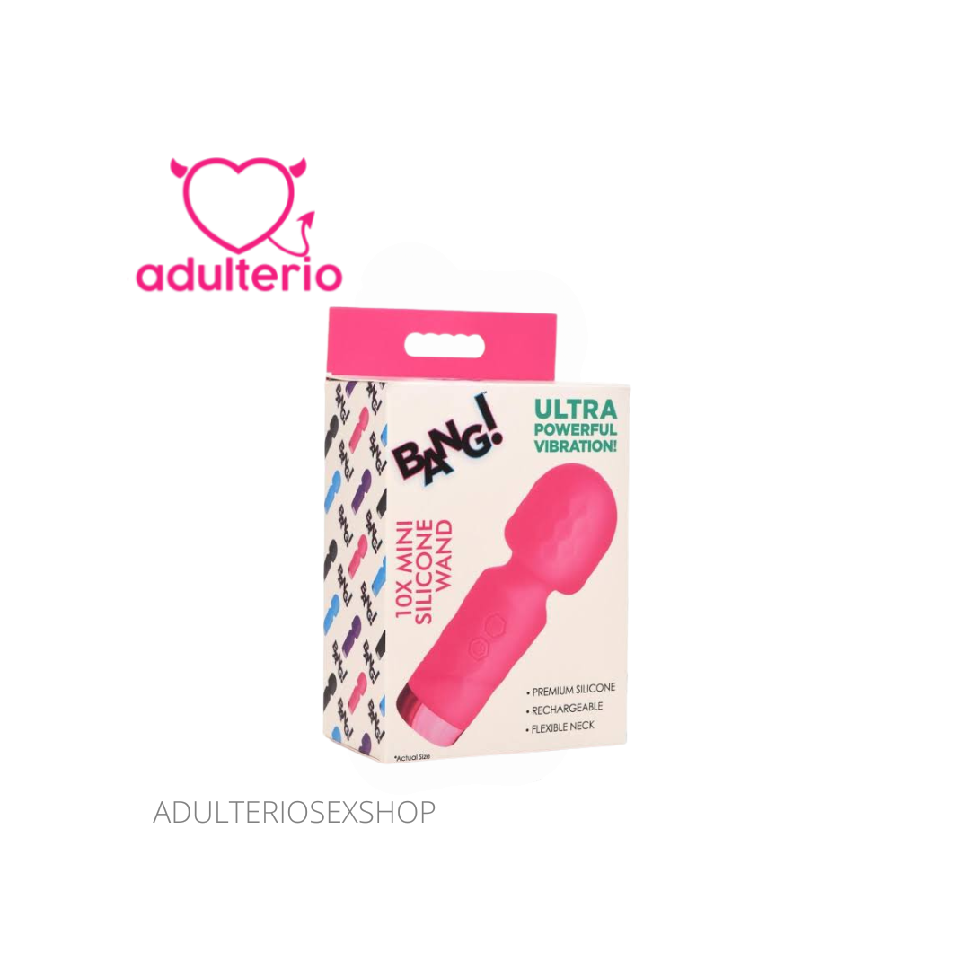 BG 10X Mini Silicone Wand Pink | Mini Vibrador Recargable - Imagen 4