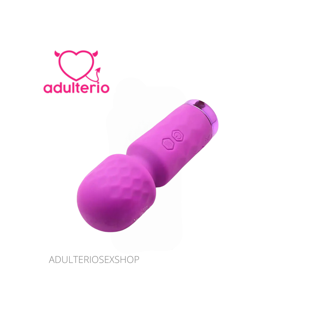 BG 10X Mini Silicone Wand Purple | Mini Vibrador Recargable - Imagen 2