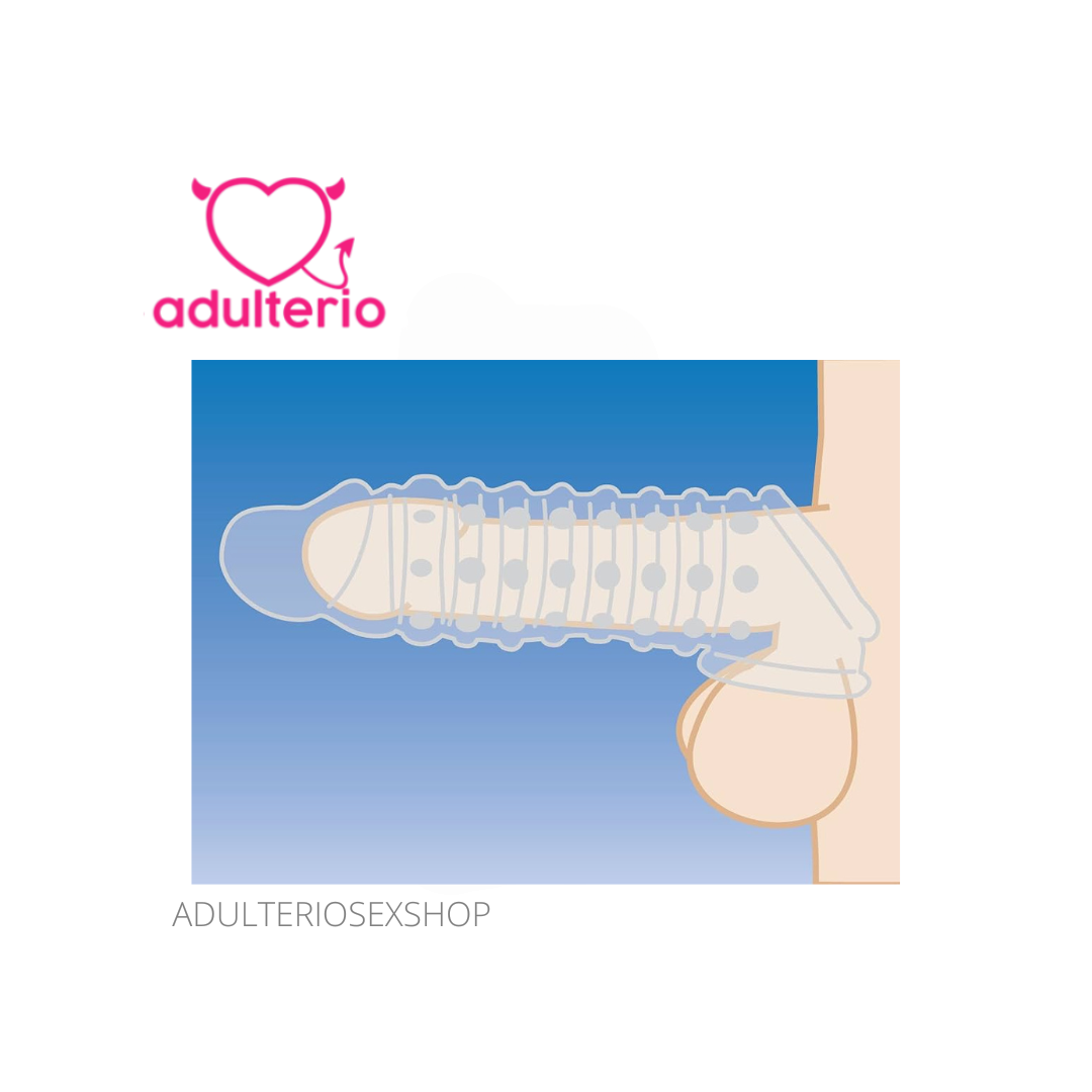 Penis Enhancer Sleeve | Funda Extensora Pene Transparente 1.5" - Imagen 3