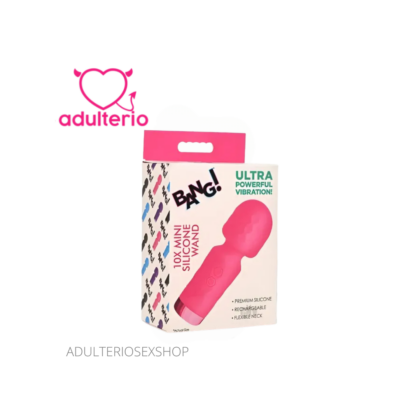 BANG! 10X Ultra Powerful Silicone Mini Wand Rosa recargable