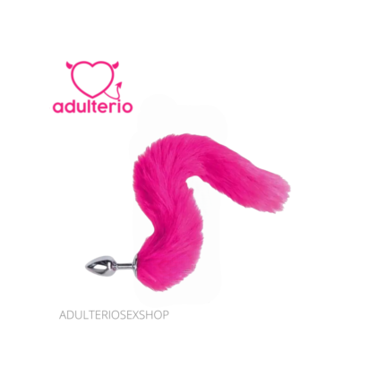Plug Metal Cola de Zorro Fucsia - Plug Anal