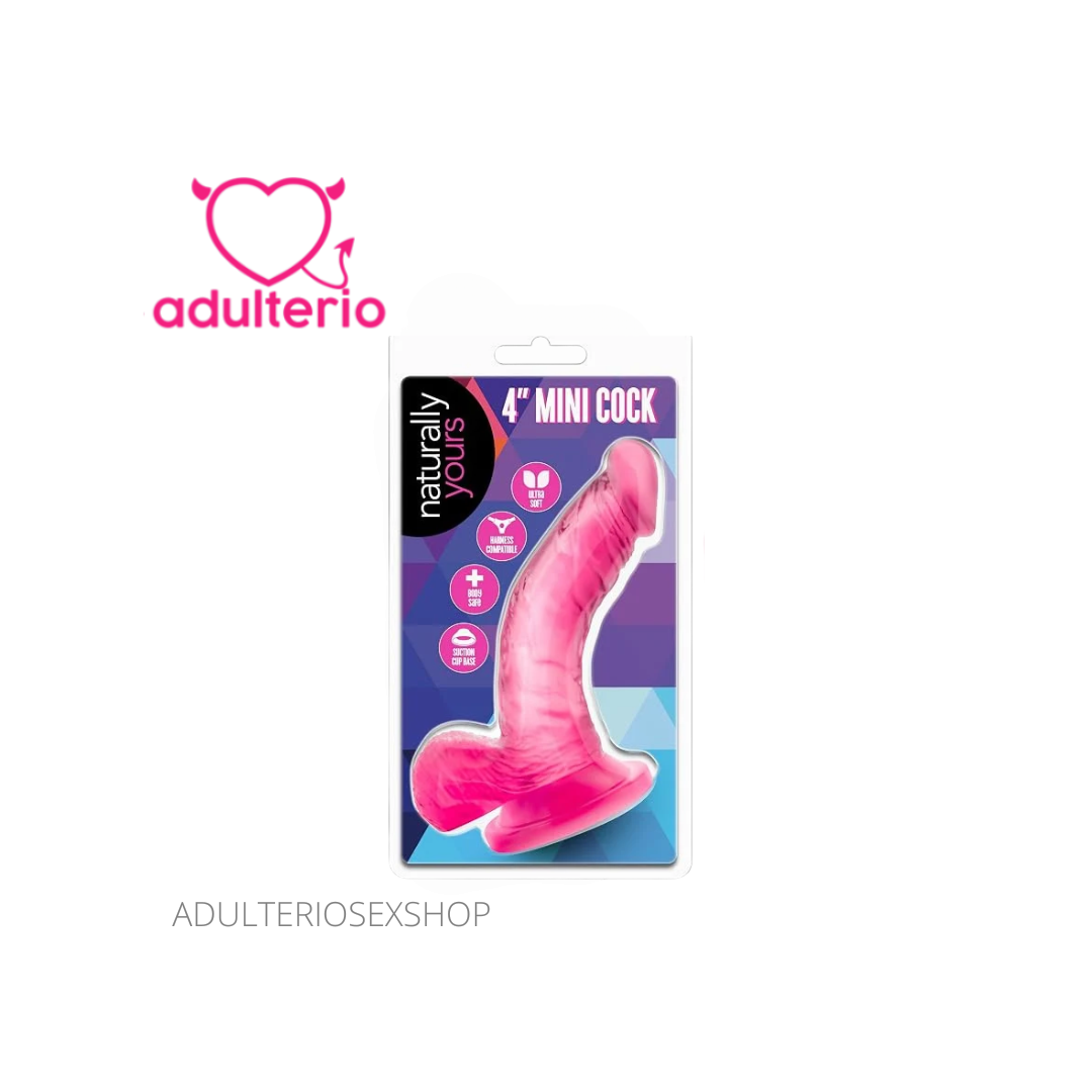 Naturally Yours 4" Mini Dildo de Cristal Amatista Elegante