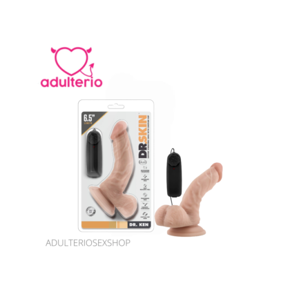 Dildo Dr. Skin Dr. Ken 6.5″ Vibrating Cock con Ventosa Vanilla