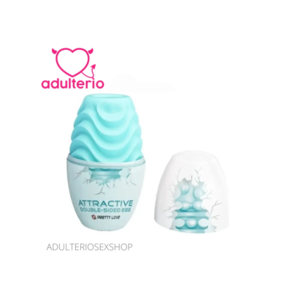 Huevo Masturbador Attractive Double Sided Azul | 8.6 cm