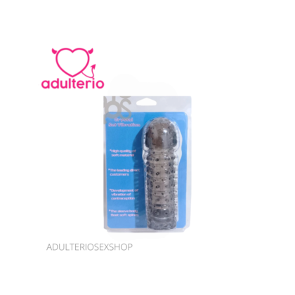 Funda para Pene con Bala Vibradora Color Humo | Crystal Set