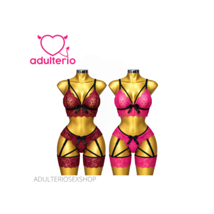 Lencería de Encaje Coordinado Catalina | Adulterio Sexshop