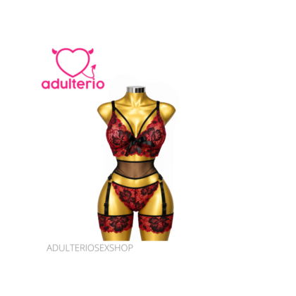 Lencería de Encaje Amanda Bicolor | Adulterio Sexshop