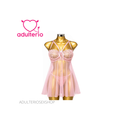 Babydoll Daisy Rosa | Lencería Femenina | Adulterio Sexshop