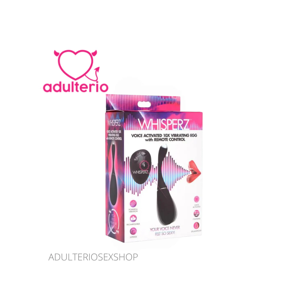Whisperz Voice Activated 10X | Huevo Vibrador Control Remoto